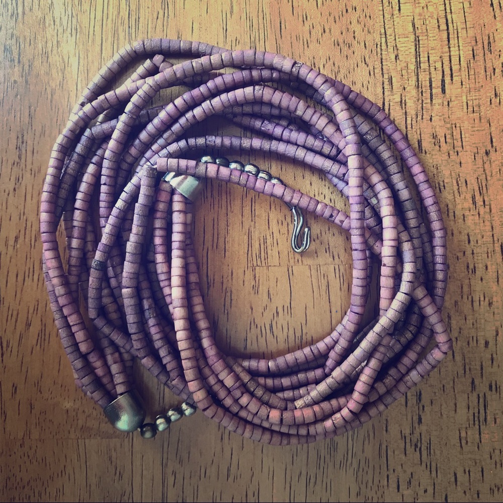 Gorgeous Rose Beaded Necklace 30”